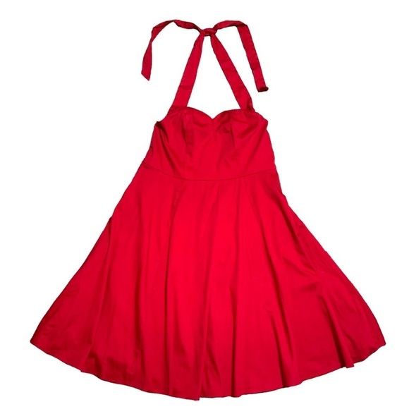 Red Halter Dress - Picture 1 of 4